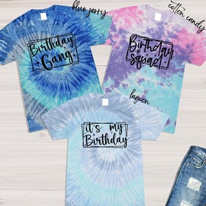 Funny Birthday Tie Dye Shirts,Birthday Party T-Shirt,Birthday Group Shirts,Birthday Crew Shirt,Birthday Girl Boy Outfit,Birthday Squad Shirt