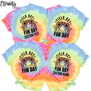 Field Day Fun Day Tie Dye Shirts, End Of School Year T-Shirt, Game Day Shirt, Last Day Of School, Field Trip Squad Shirt, Summer Camp Shirt image 1