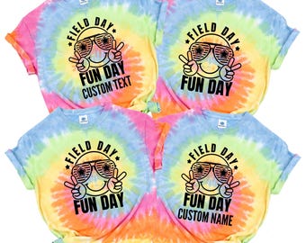 Field Day Fun Day Tie Dye Shirts, End Of School Year T-Shirt, Game Day Shirt, Last Day Of School, Field Trip Squad Shirt, Summer Camp Shirt