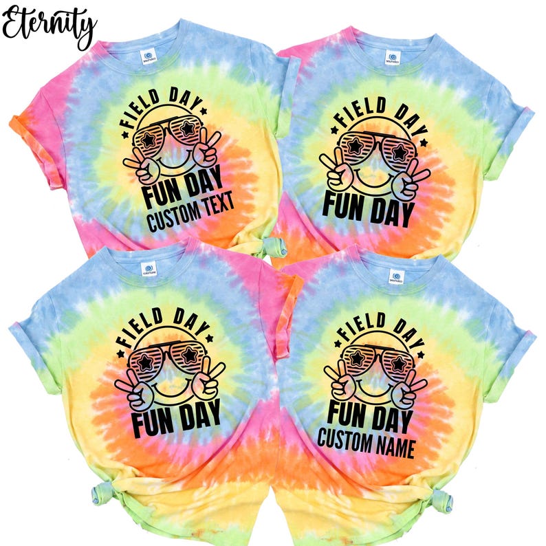 Field Day Fun Day Tie Dye Shirts, End Of School Year T-Shirt, Game Day Shirt, Last Day Of School, Field Trip Squad Shirt, Summer Camp Shirt image 1