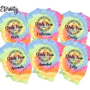 Girls Trip 2025 Tie Dye Shirts, Girls Weekend Shirt, Sister Trip Shirt, Girls Night Out Tee, Lets Go Girls, Girls Vacation Trip Gifts Tshirt