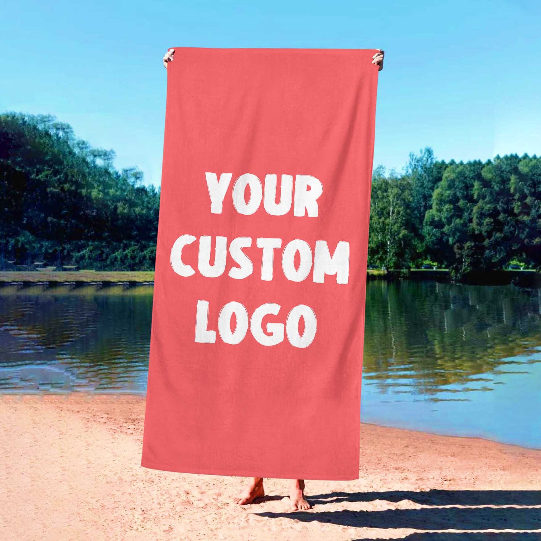 Discover Custom Logo Beach Towel, Your Logo Here Beach Towel, Personalized Beach Towel