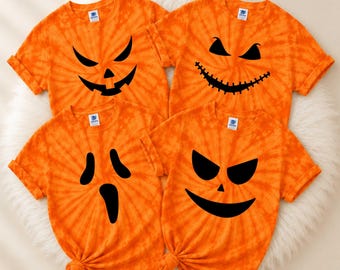 Spooky Halloween Tie Dye Tshirts, Fall Scary Tee