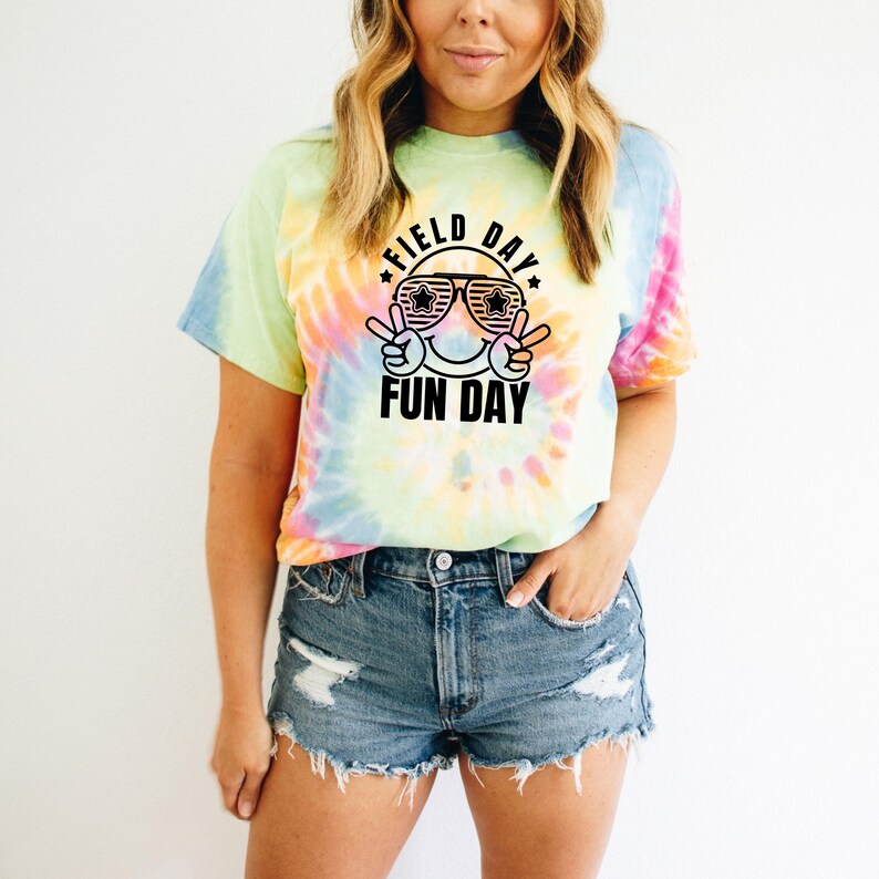 Field Day Fun Day Tie Dye Shirts, End Of School Year T-Shirt, Game Day Shirt, Last Day Of School, Field Trip Squad Shirt, Summer Camp Shirt image 2