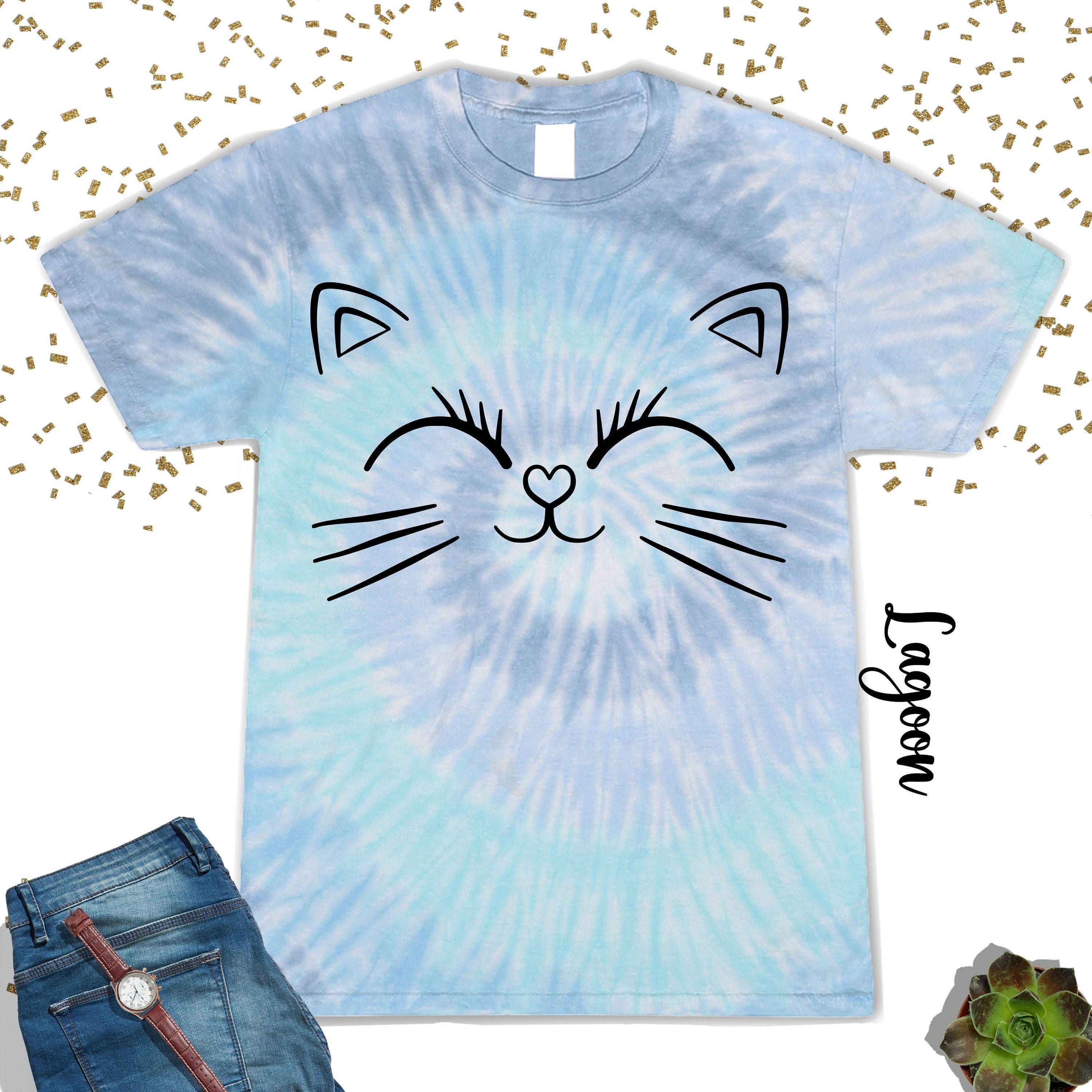 Tie Dye Cat Shirt - Etsy