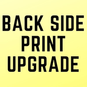 Back Side Print Upgrade