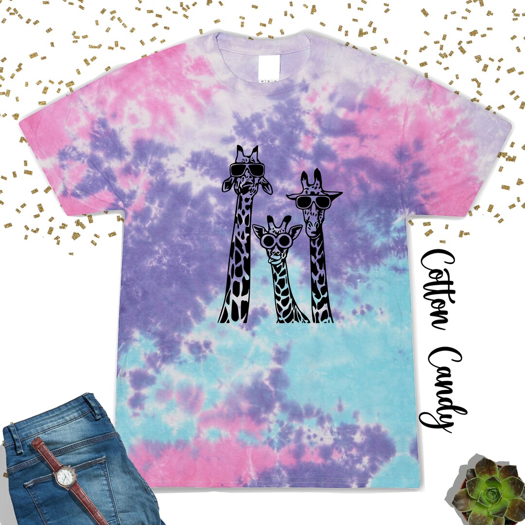 Funny Giraffe Tie Dye Shirt, Cool Giraffe T-shirt, Funny Animal Tee ...