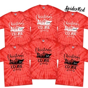 Gepersonaliseerde kerstcruise 2025-shirts, kerstcadeau vakantiecruise, bijpassende cruisecrew-t-shirts, grappige cruise kerst bijpassende T-shirts