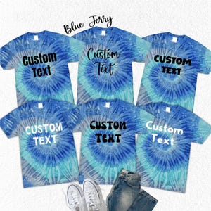 Custom Text Tie Dye Tshirts,Gift For Her Shirt,Matching Outfits,Personalized Toddler Tees Tshirt,Custom Design Matching,Funny Graphic Tshirt image 6