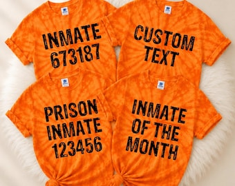 Prison Inmate Tie Dye Shirt: Adult Halloween Costume Tee