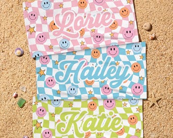 Personalized Colorful Beach Towel: Summer Vacation Gift,Pool Party