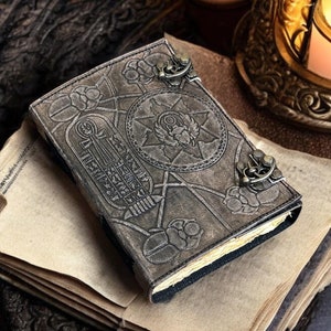 El Libro de Hamunaptra Grimorio Diario de Cuero Bruja Egipcia Libro de los Muertos La Momia Malvada Objeto Réplica Libro de las Sombras Regalo de Navidad
