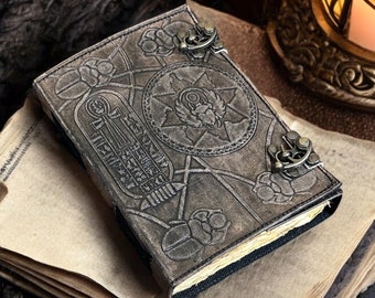 Diario de cuero Hamunaptra, réplica del Libro Egipcio de los Muertos