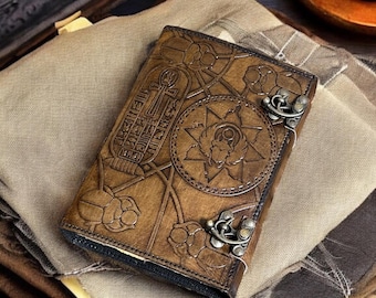 Diario de cuero Grimoire: Libro de Hamunaptra, réplica de utilería egipcia