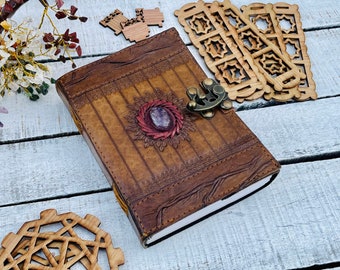 Fox Leather Journal: Vintage Grimoire, Book Of Shadows, Sketchbook