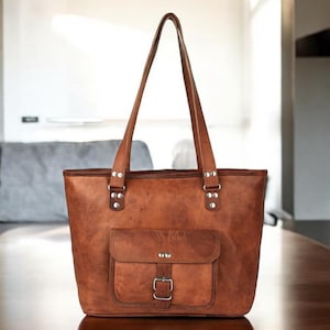 Ledertasche, handgemachte Ledertasche, Handtasche, Frau Ledertasche, große Einkaufstasche, made in india Handtasche, personalisierte Tasche für sie