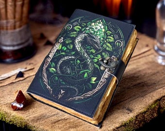 Dragon Leather Journal: Vintage Handmade Deckle Edge Paper Sketchbook