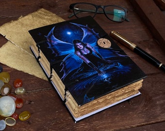 Grimoire journal - Hardcover Print journal - Blank spell book of shadows, wiccan, book of lovers gifts, gift for him her