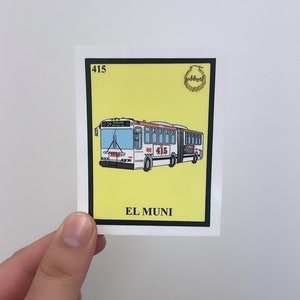 Naklejka pojedyncza El Muni (transport publiczny w San Francisco) (inspirowana loterią)