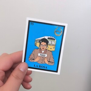 La Rosa - Pegatina única de Rosa Parks (inspirada en Loteria)