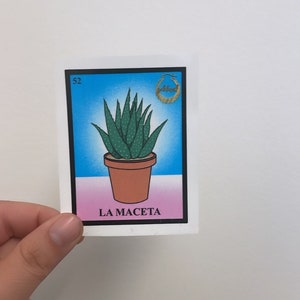 La Maceta - Aloe Vera Single Sticker (Loteria Inspiriert)
