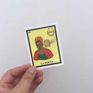 La Poeta - Maya Angelou Single Sticker (Loteria inspiriert)