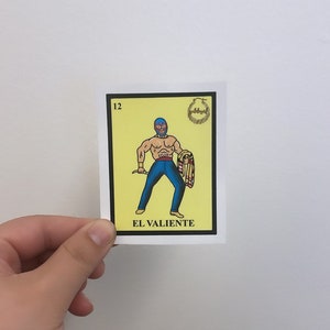 El Valiente - Lucha Libre Single Sticker (Loteria inspiriert)