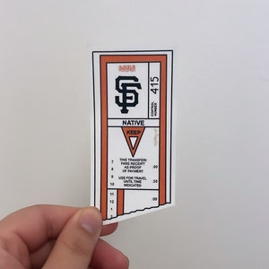 Sticker transfert San Francisco Muni | Art des transports en commun d'inspiration vintage | Sticker en vinyle pour ordinateurs portables, bouteilles d'eau et plus