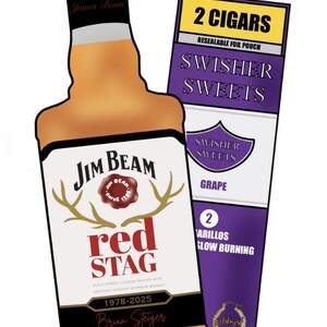 Adesivo personalizzato Jim Beam & Grape Swisher Sweets