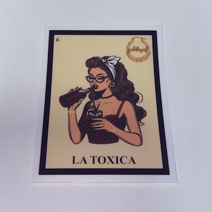 Lotus ""La Tóxica"" Aufkleber | Spaß und freche Popkultur Kunst | Vinyl-Aufkleber für Laptops, Wasserflaschen & mehr