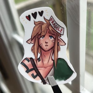 Tears of the Kingdom Link Novelty Sticker- 2 in. Vinyl Sticker
