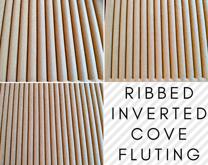 Fluted Cove Paneling | Ribbed Paneling | Wainscoting Paneling | PVC, Wood, MDF, Textured Paneling for Island Cabinets, Walls, Trim, Cladding