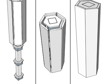 Fence Post Skins | Post Wrap Skeleton | Custom Shapes | Decorative Column | Post Sleeve | Decking Post