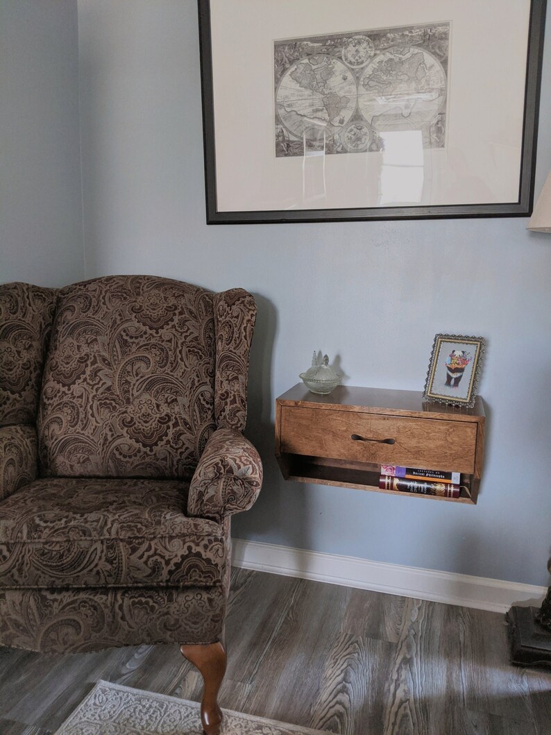 Floating Nightstand Floating End Table Bedside Etsy