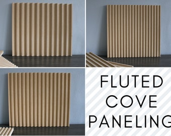 Fluted Cove Paneling | Ribbed Paneling | Custom Wainscoting Paneling | PVC, Wood, MDF, Textured Paneling for Cabinets, Walls, Trim, Cladding