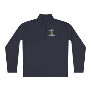 No Shanks, Just Dranks Dinosaur Golf Unisex Quarter-Zip Pullover