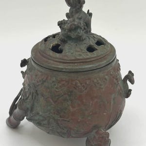KORO TAKAOKA Craft Japan Sanyu Shishi Foo dog incense burner CIRCA 1960s