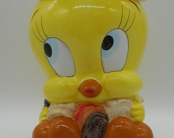 Warner Bros tweety looney tunes ceramic cookie jar CIRCA 1990s