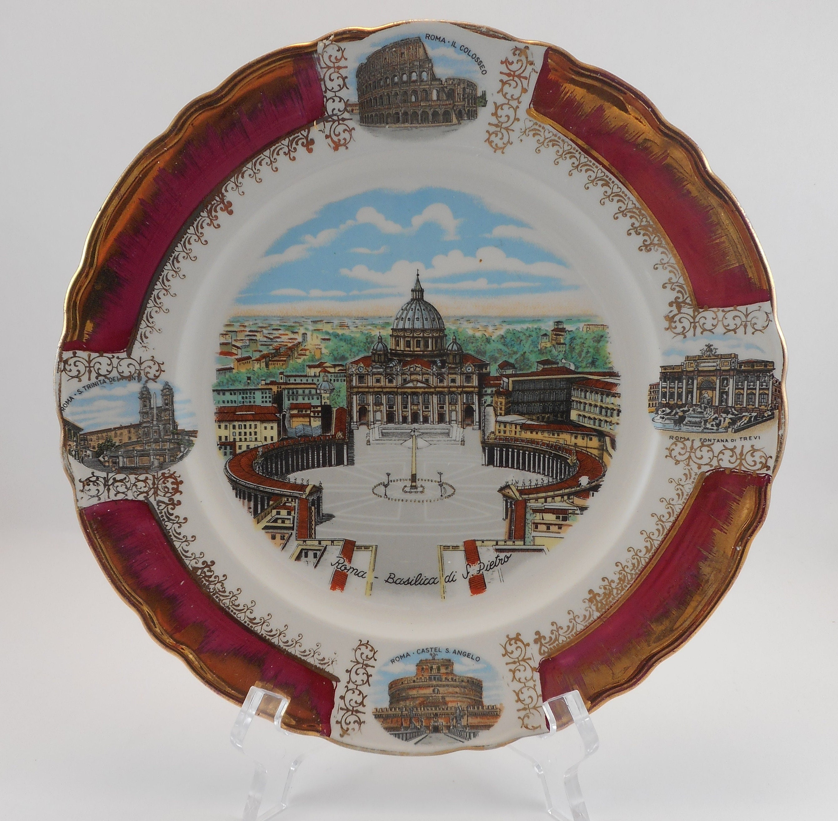 Verbanum Stone Società Ceramica Italiana Plate CIRCA 1950s