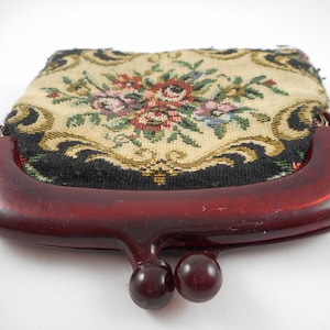 Vintage 1960 Tapestry Coin Purse