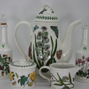 PORTMEIRION Botanic Garden Hyazinthen & Schmetterlinge Kaffeekanne Mix-Set