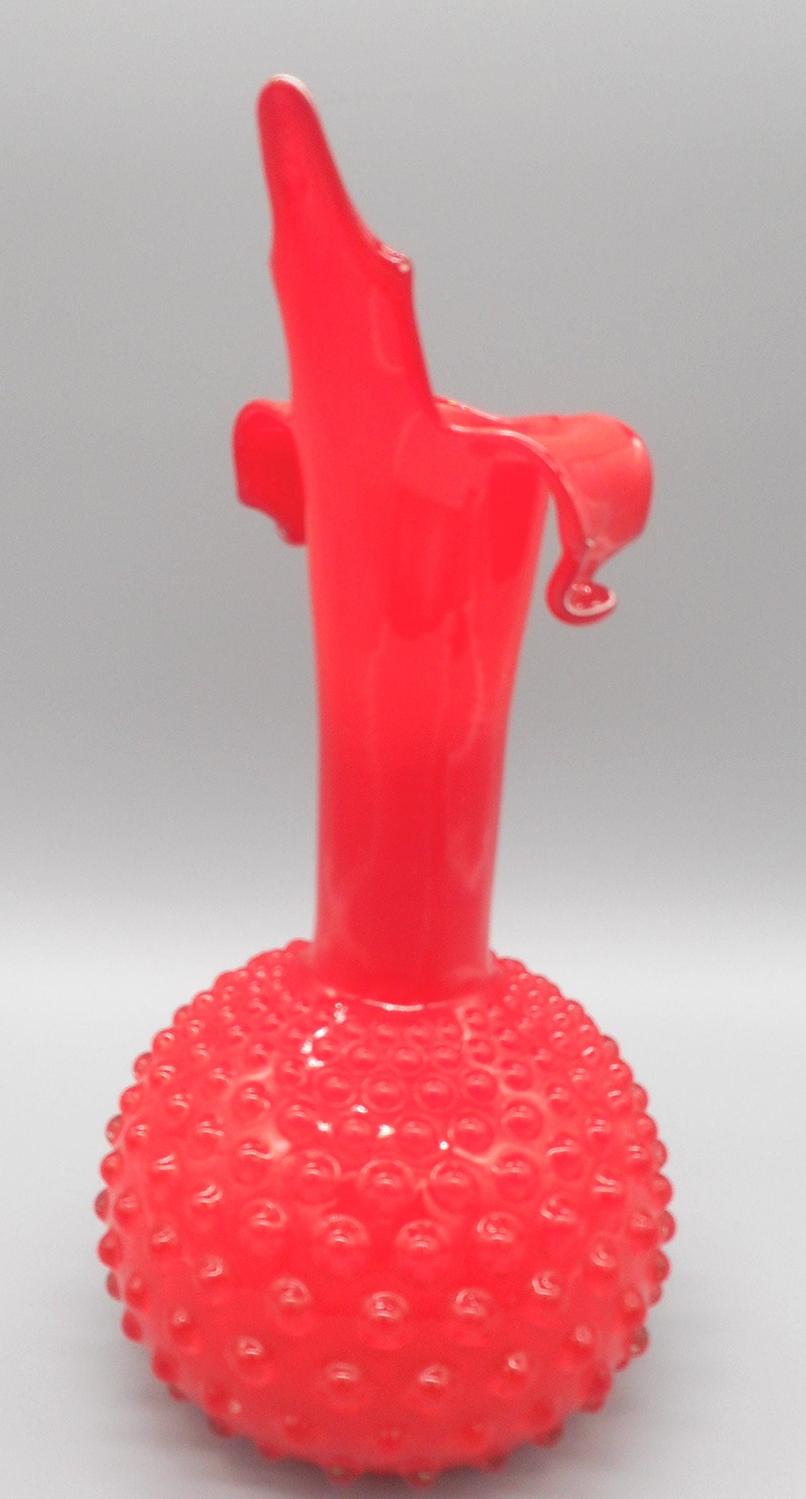 Fenton Ruby Red Bowl Ruffle Fenton Ruby Red Ruffle Pull Hobnail Glass Vase CIRCA 1990s - Etsy