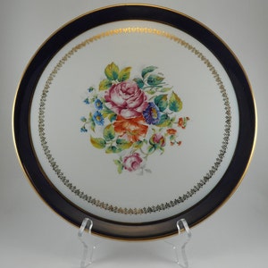 Porcelaine De Couleuvre France Veritable Cobalt Tray, Platter