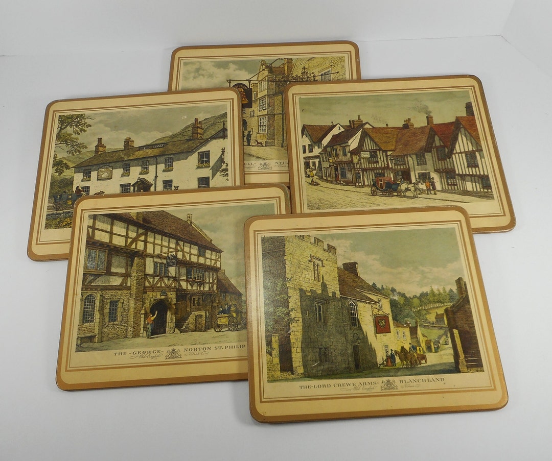 Vintage Pimpernel Old English Inns Placemats Set of 5 Etsy
