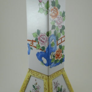 Antique Nippon Hand Painted Square Vase