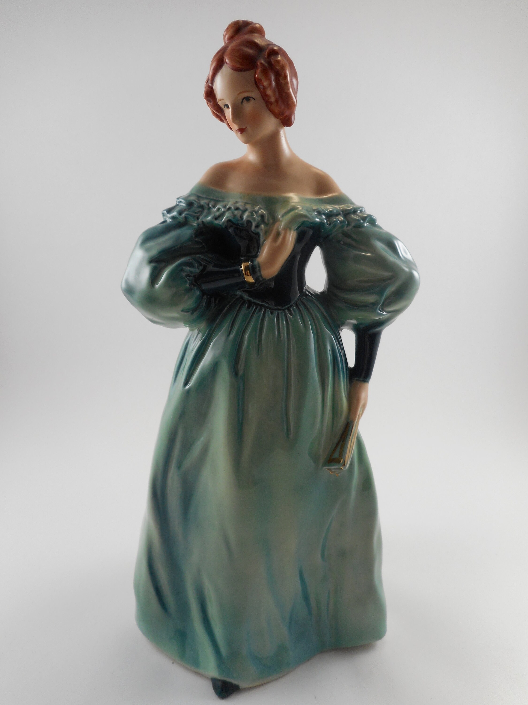 Vintage Lady Figurine, Beautiful Ladies of Fashion Goebel, Lady in Blue
