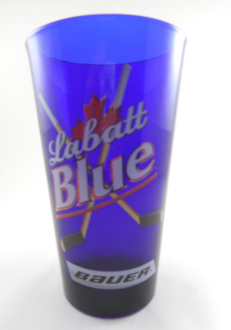 6 Retro Labatt Blue Glass With Classic Libbey Cursive L - Etsy