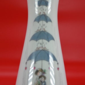 ROSENTHAL Raymond Peynet lovers umbrella birds porcelain Vase CIRCA 1960s