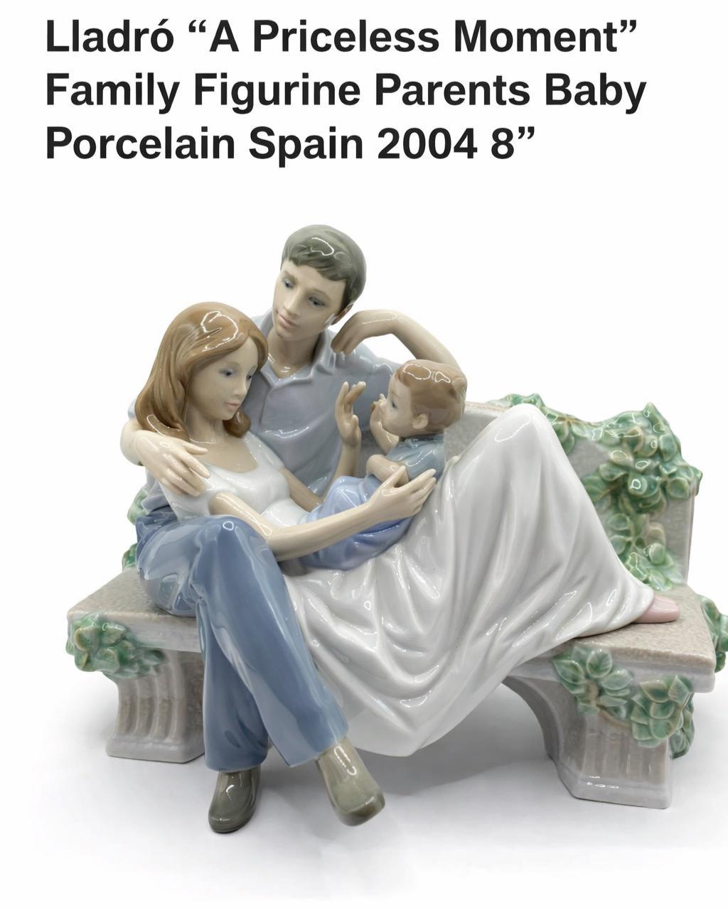 LLADRO “A Priceless Moment” Family Figurine Parents Baby Porcelain