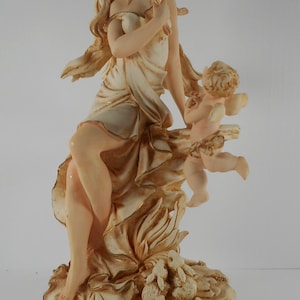 GIOVANNI Collection summer lady with cherub sculpture CIRCA 1960s